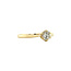 Gold solitaire ring with diamond 14 crt