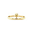 Gold solitaire ring with diamond 14 kt