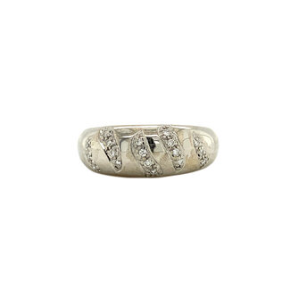 Weißgoldring mit Diamant 14 Karat