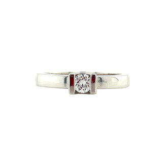White gold solitaire ring with diamond 14 kt* new