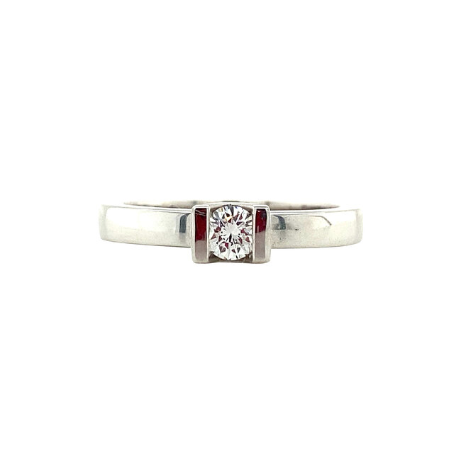 White gold solitaire ring with diamond 14 crt* new