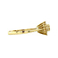 Gold entourage ring with diamond 14 kt