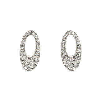 White gold ear studs with diamond 14 kt* new