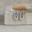 White gold stud earrings with diamond 14 kt* new