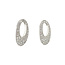 White gold stud earrings with diamond 14 kt* new