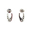 White gold stud earrings with diamond 14 kt* new
