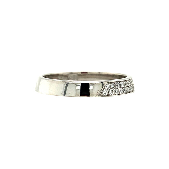 White gold Bigli ring with diamond 18 kt