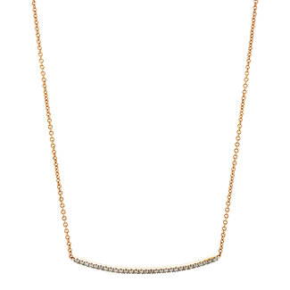 Rose gold choker with diamond from Gassan 14 kt
