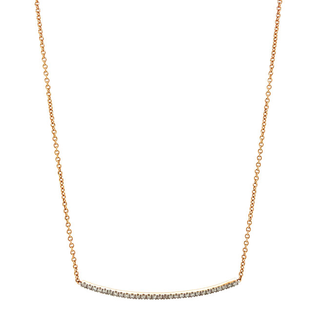 Rose gold choker with diamond from Gassan 14 kt