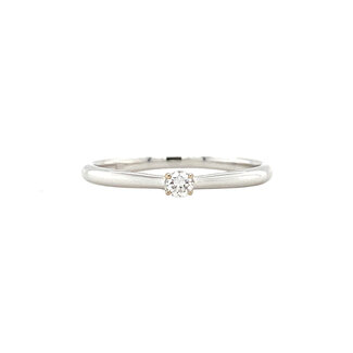 Weißgoldener Solitärring mit Diamant 14 kt* neu