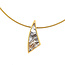 Rosegouden hanger met toermalijn quartz 18 krt* nieuw