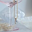 Rosegouden hanger met toermalijn quartz 18 krt* nieuw
