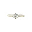 White gold solitaire ring with diamond 14 kt