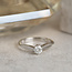 White gold solitaire ring with diamond 14 kt