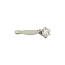 White gold solitaire ring with diamond 14 kt