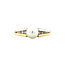 Gouden ring met parel en diamant 14 krt