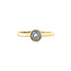 Gouden solitair ring met zirkonia 14 krt