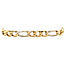 Gold Figaro bracelet 23 cm 14 kt