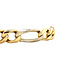 Gold Figaro bracelet 23 cm 14 kt