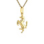 Gold horse pendant 14 kt