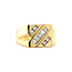 Gouden heren ring met diamant 18 krt