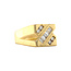 Gouden heren ring met diamant 18 krt