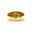 Gouden heren ring met diamant 18 krt