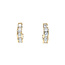 Gold stud earrings with zirconia 14 kt