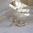 Gold ear studs with zirconia 14 crt