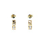 Gold ear studs with zirconia 14 crt