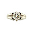 White gold ring with 14 kt diamond