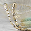 Bicolour gouden choker 45 cm 14 krt
