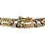 Bicolour gouden choker 45 cm 14 krt