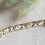 Bicolour gouden choker 45 cm 14 krt