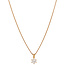 Gouden collier met diamant hanger 14 karaat