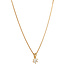 Gouden collier met diamant hanger 14 karaat