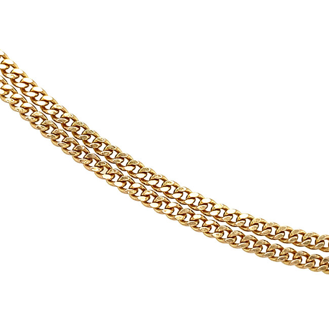 Gold necklace with diamond pendant 14 kt