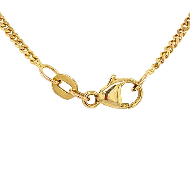 Gold necklace with diamond pendant 14 kt