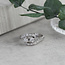 Witgouden ring met diamant 14 krt