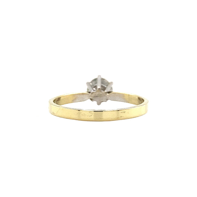 Gold solitaire ring with diamond 0.60ct. 14 kt *new