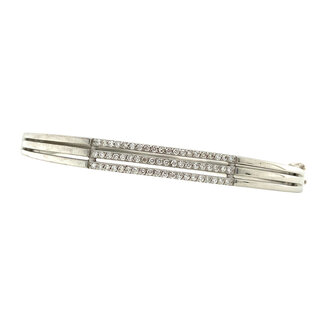 White gold bangle with diamond 14 kt