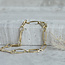 Gouden closed for ever armband 19 cm 14 krt