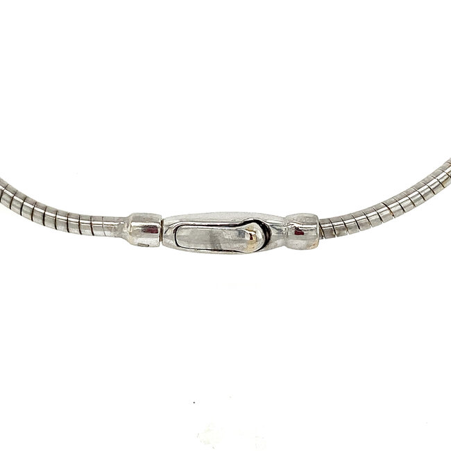 White gold bangle 42 cm 18 kt