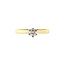 Golden solitaire ring with diamond 14 kt