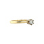 Golden solitaire ring with diamond 14 kt