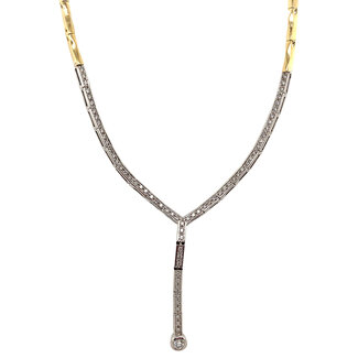 Goldener Choker mit Diamant 48,5 cm 18 kt