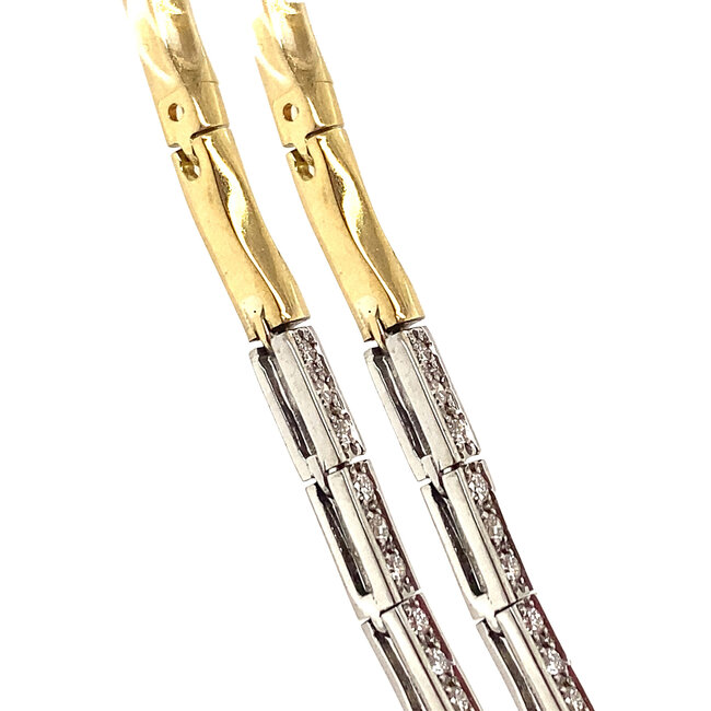 Goldener Choker mit Diamant 48,5 cm 18 kt