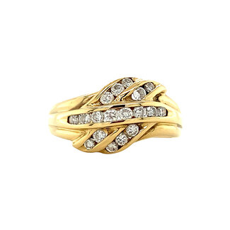Gouden ring met diamant 18 krt