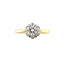 Gold solitaire ring with diamond 14 kt