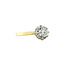 Gold solitaire ring with diamond 14 kt